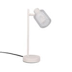 Lampe à poser Neralo, gris clair, métal, hauteur 35,5 cm, E14
