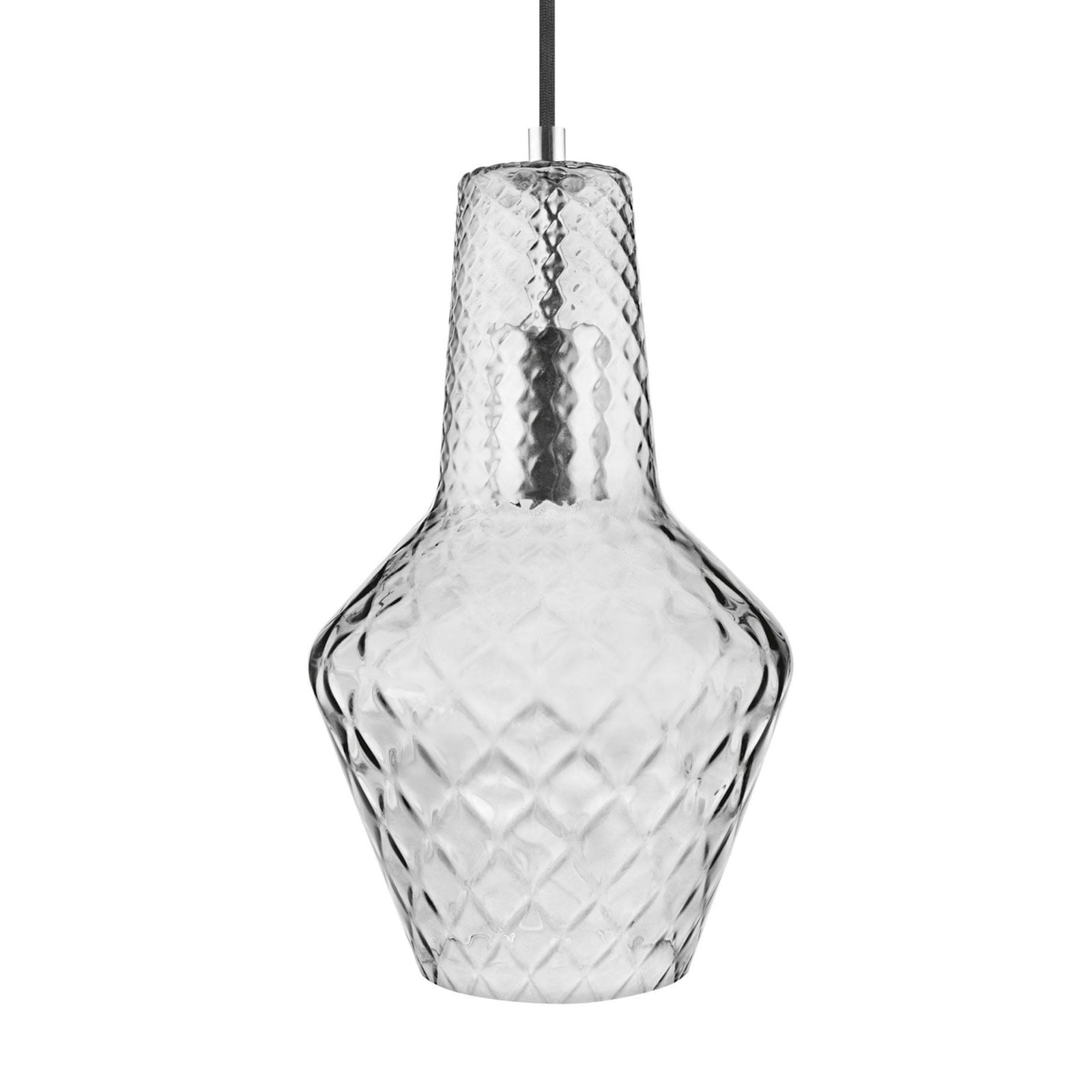 LEDVANCE Vintage 1906 Carved Pendant Bottle grey, for Living / Dining Room, glass, E27, 40 W, energy efficiency: A++