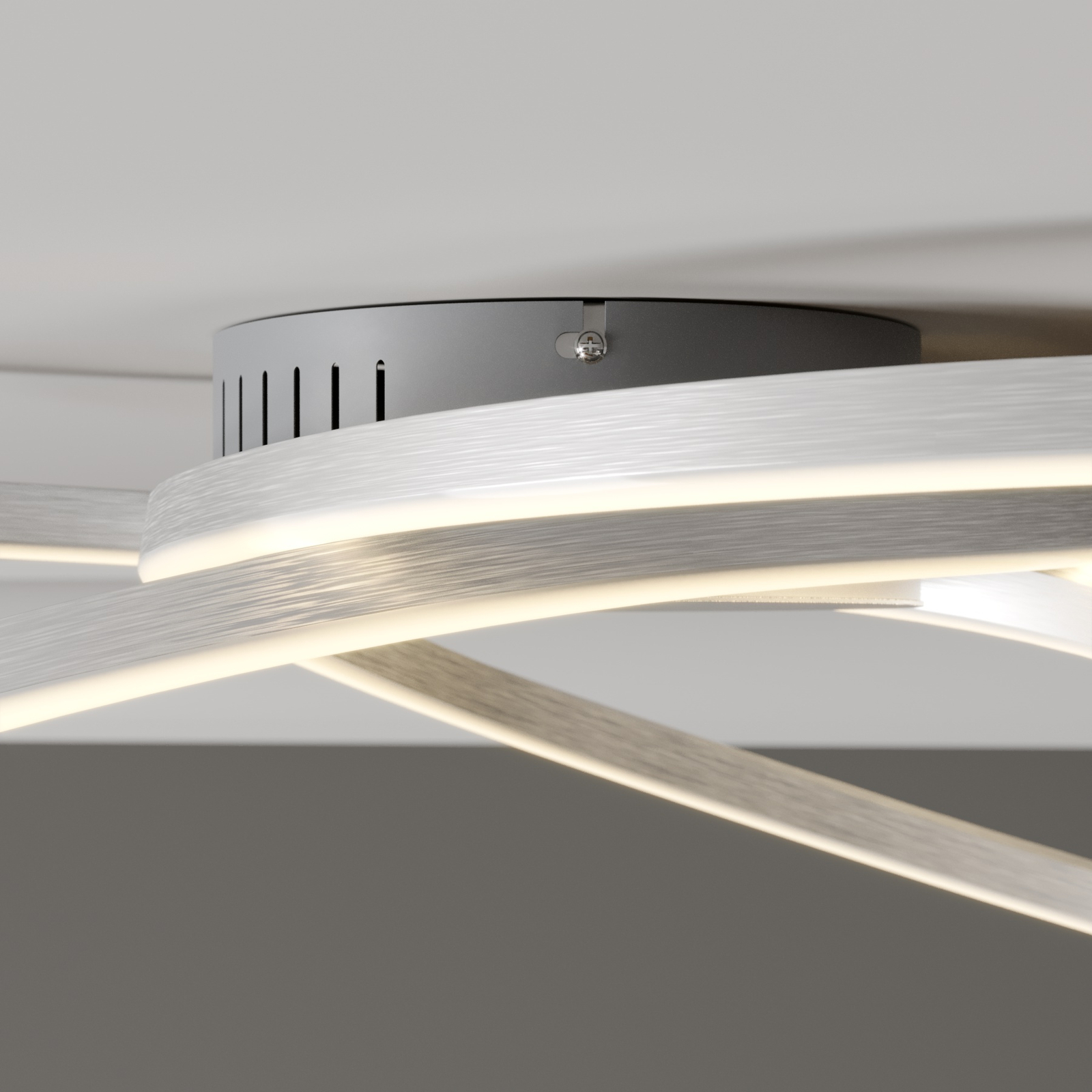 Lindby Katris LED-kattovalaisin, 58 cm, alumiini
