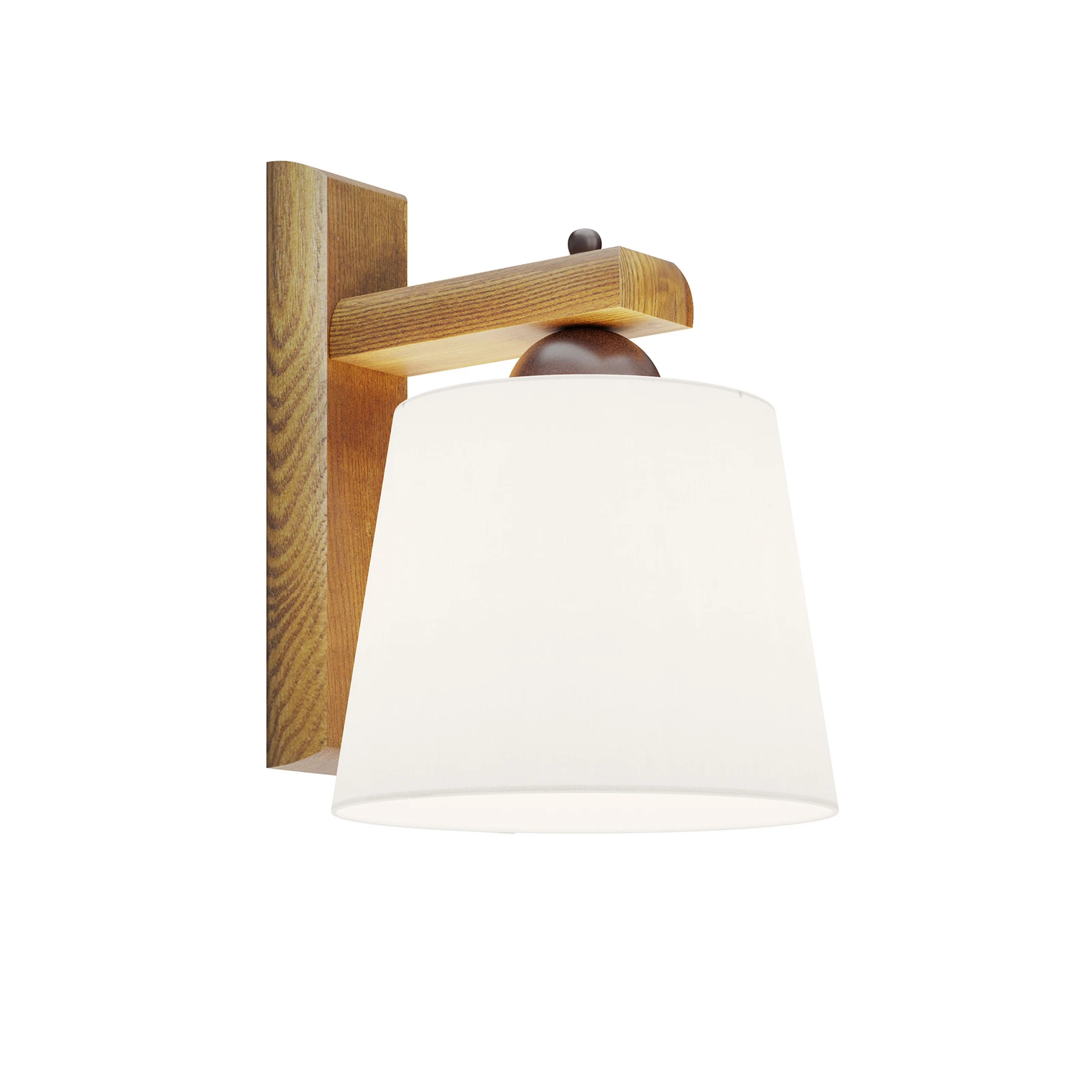 Aplique de pared Sweden con estructura de madera, roble nogal
