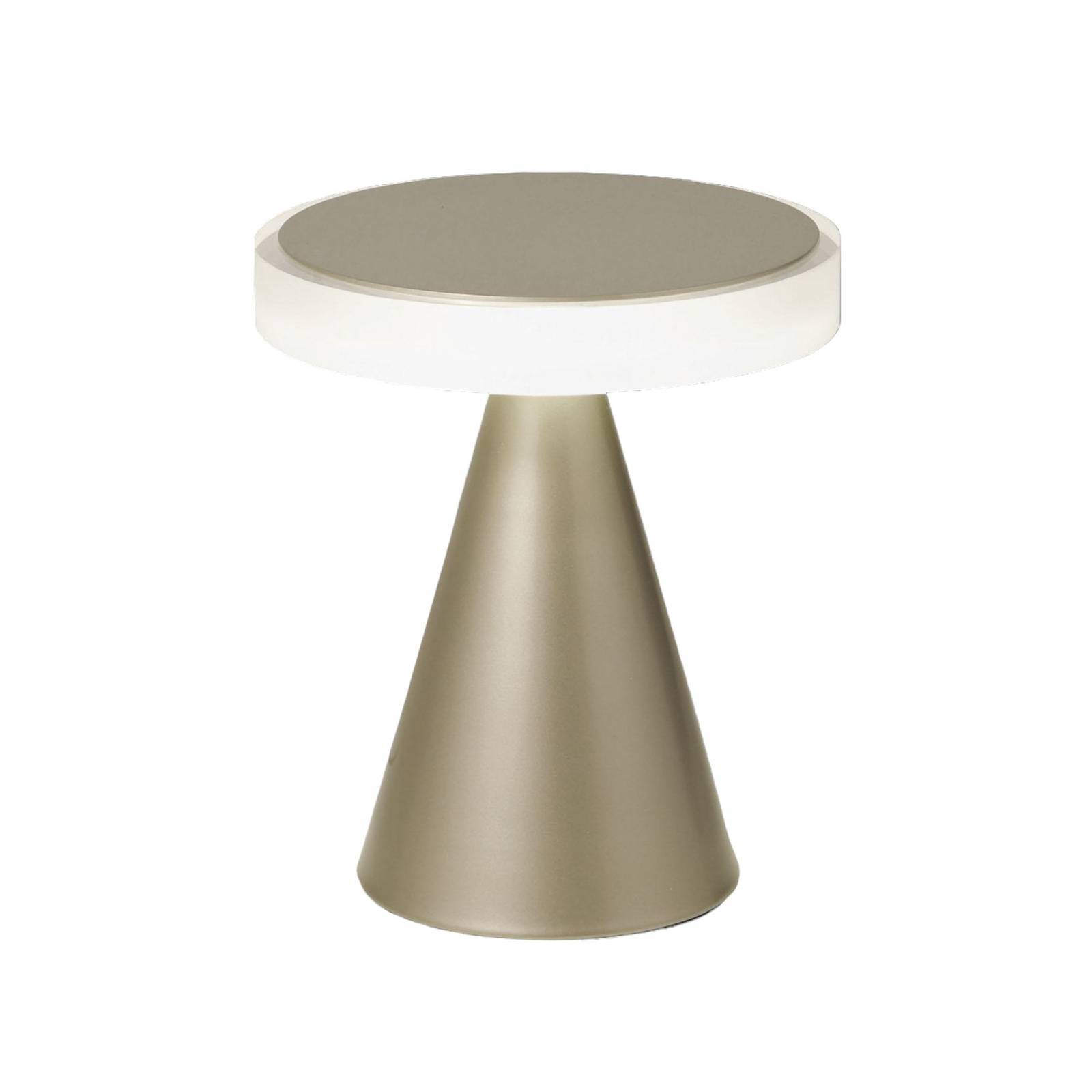 LED-Tischleuchte Neutra, Höhe 20 cm, gold matt, Touchdimmer