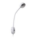 Zidna lampa Jyla, GX53, mat bijela, utikač, fleksibilni krak - Lindby