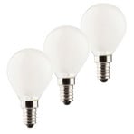 Bombilla a gota LED E14 3W 2.700K set 3 470lm mate