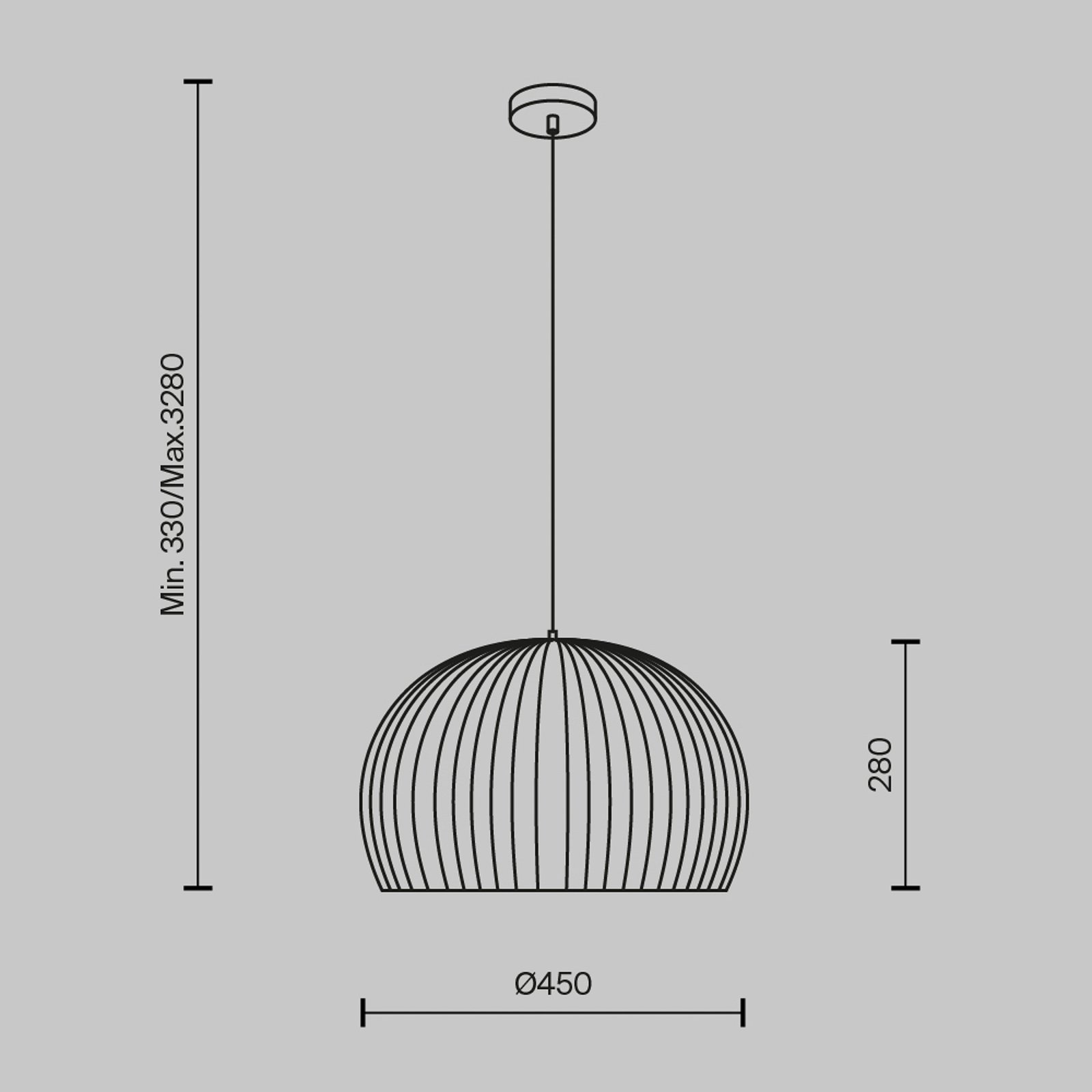 Maytoni suspension Roots, Ø 45 cm, hauteur 28 cm, beige, bois