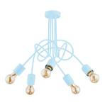 Plafondlamp Tarnow 5-lamps blauw