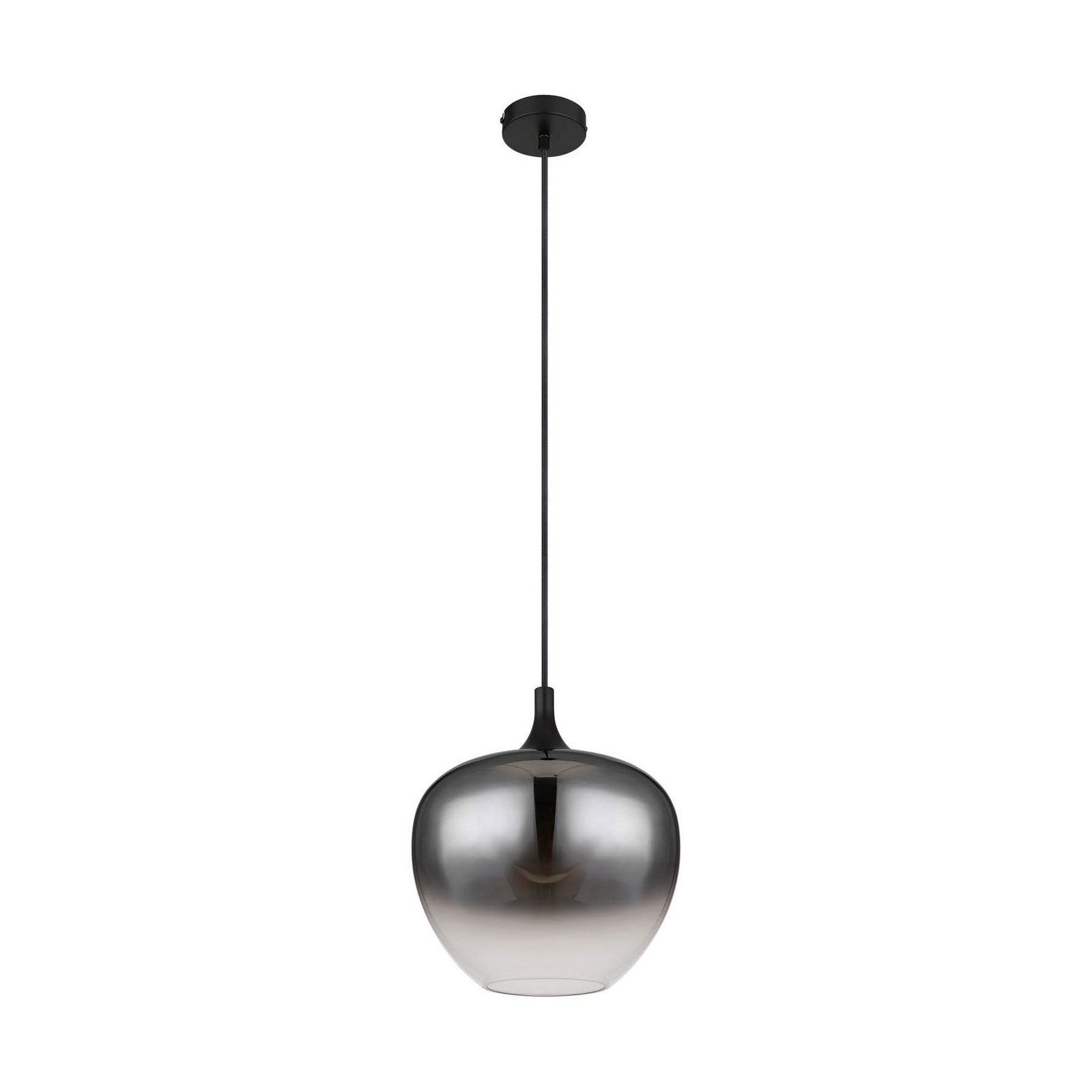 Lampa wisząca Maxy, Ø 29 cm, dymny szary, szkło