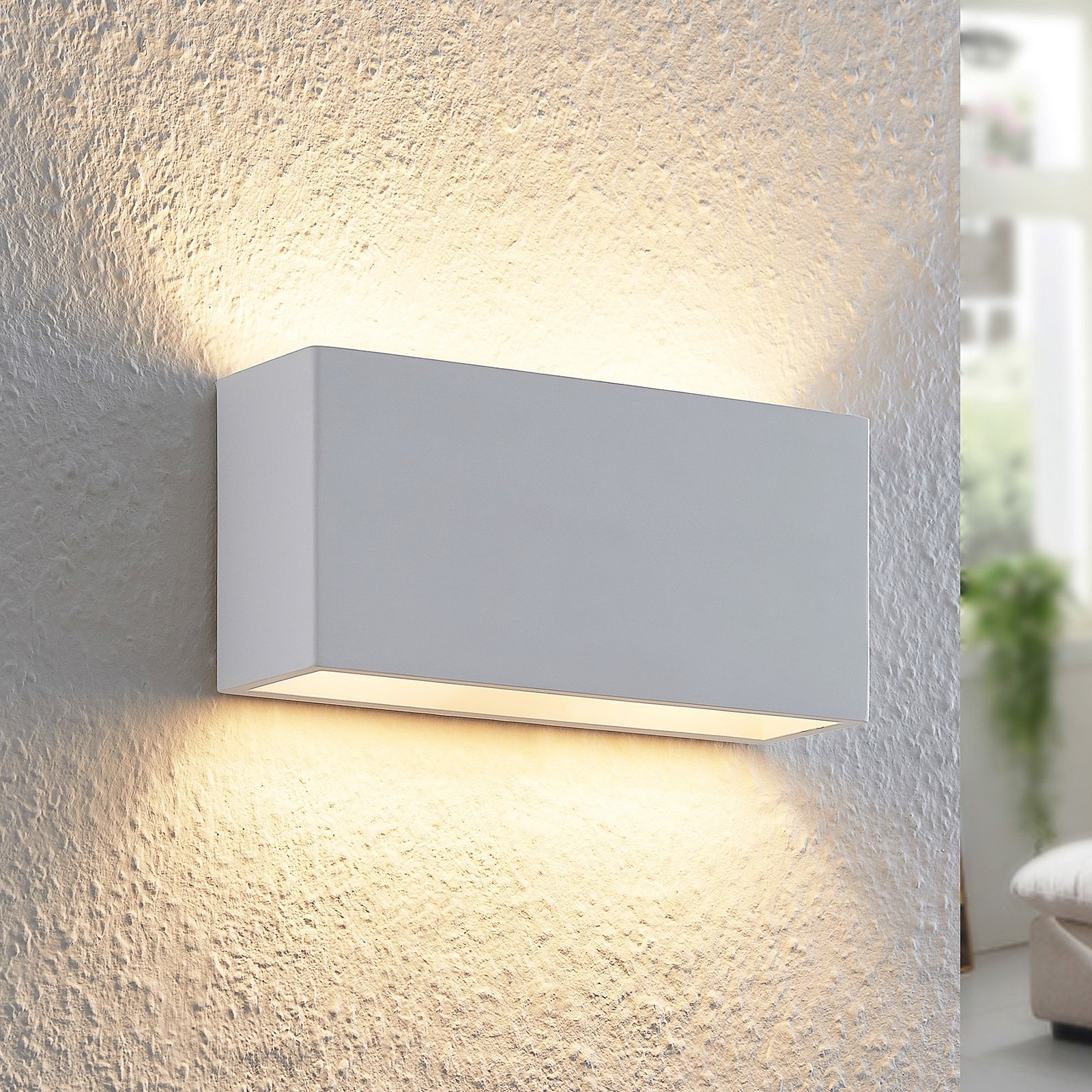 Mavora Square Wall Lamp White - Lindby