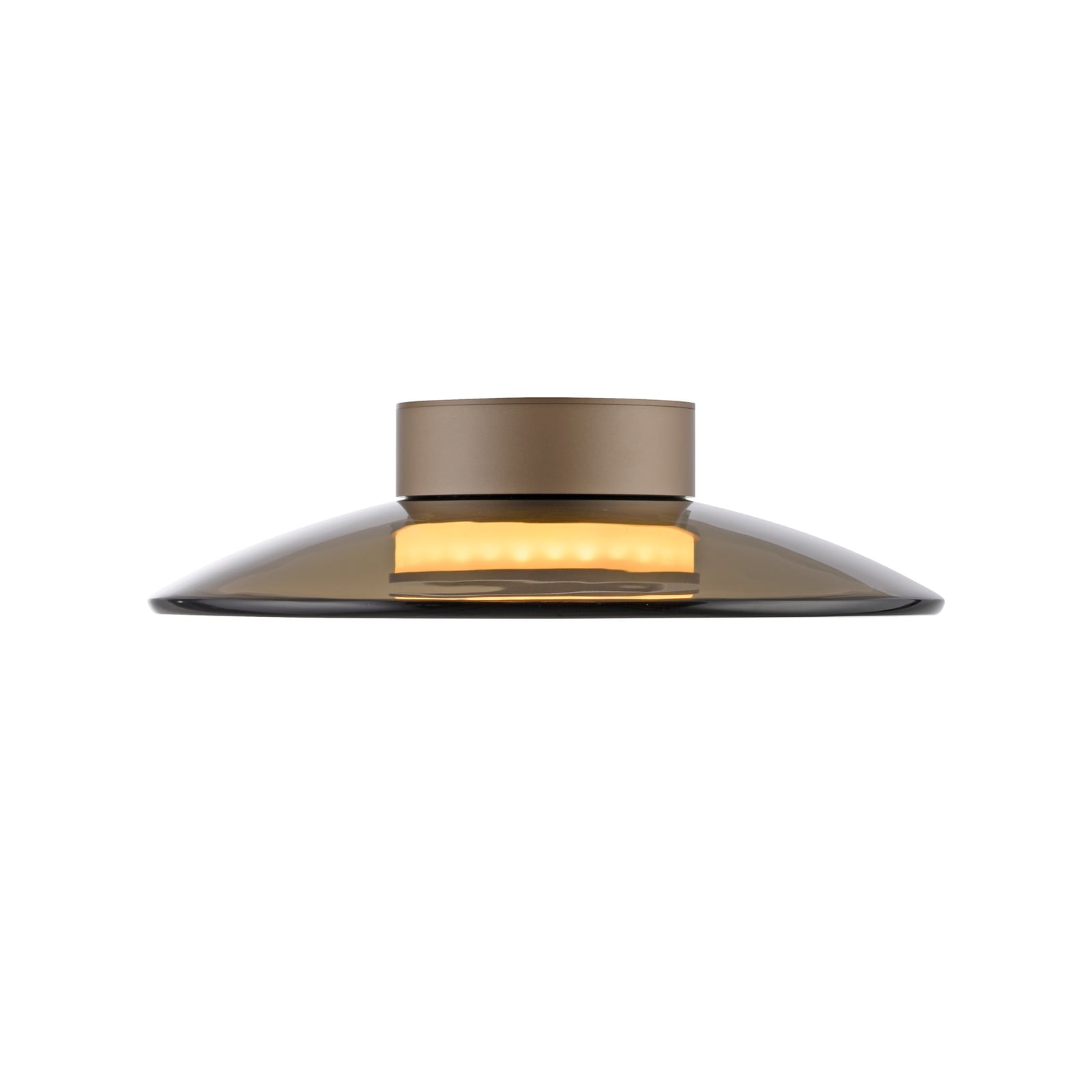 Moon LED-Deckenlampe bronce Ø32cm, Amberglas (dunkel) - PURE