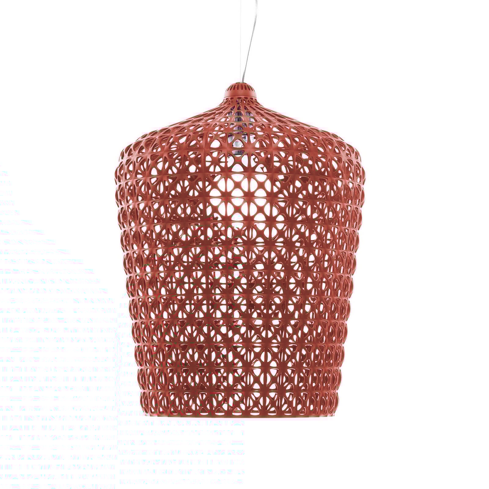 Kartell Kabuki pendant light, burgundy red, Ø 50 cm