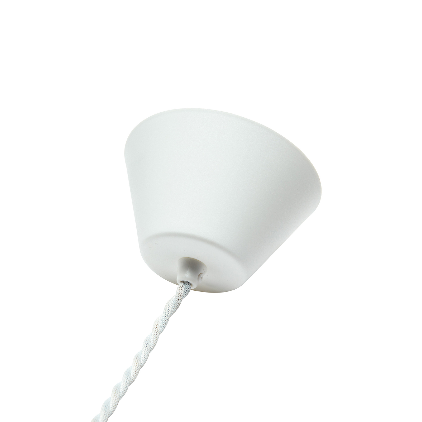 PR Home pendant light Stina, white, cotton lampshade