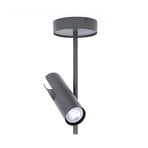 Deckenspot Leda 1, olivgrün, 1-flammig, Stahl, Höhe 34 cm