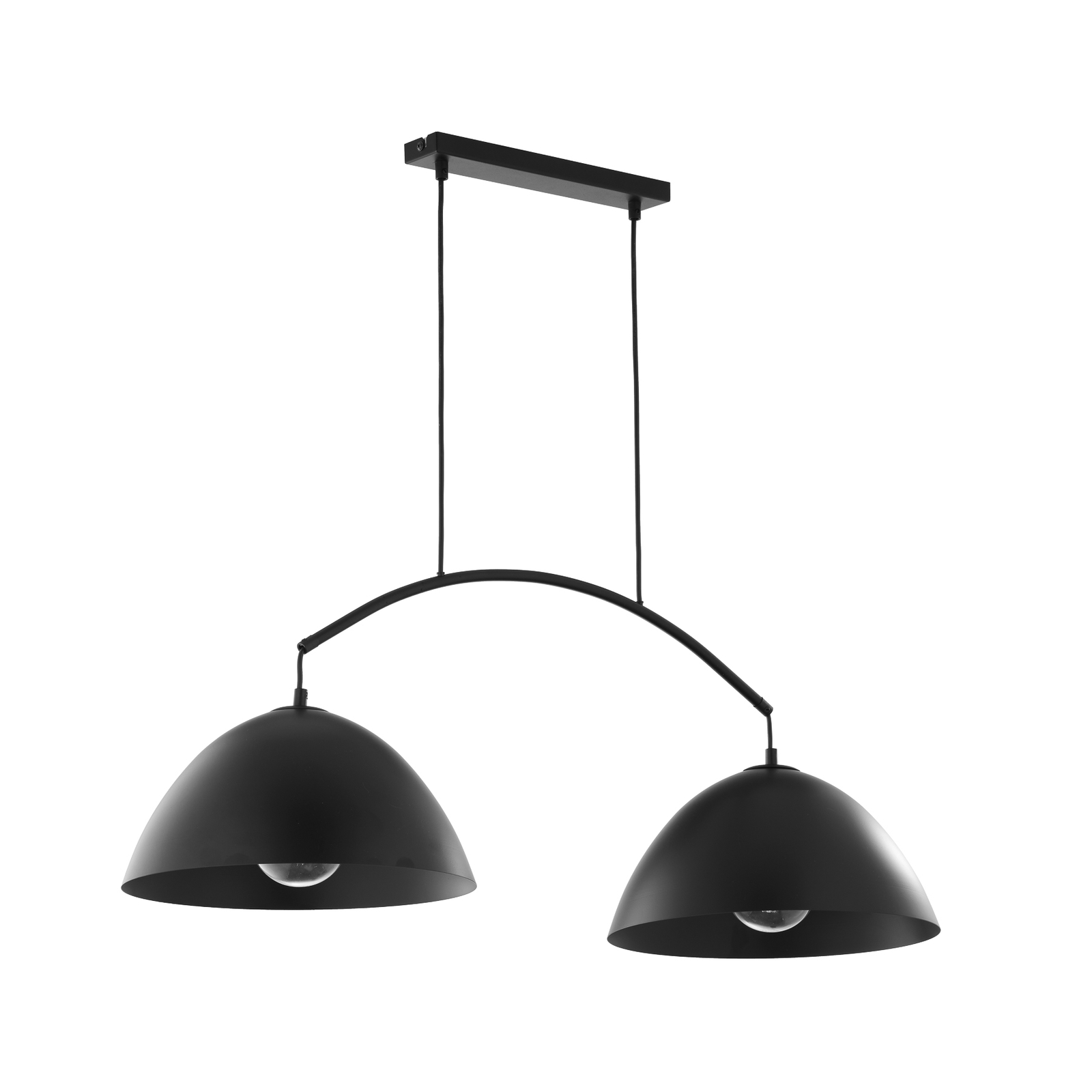 Suspension Faro à 2 lampes, noire