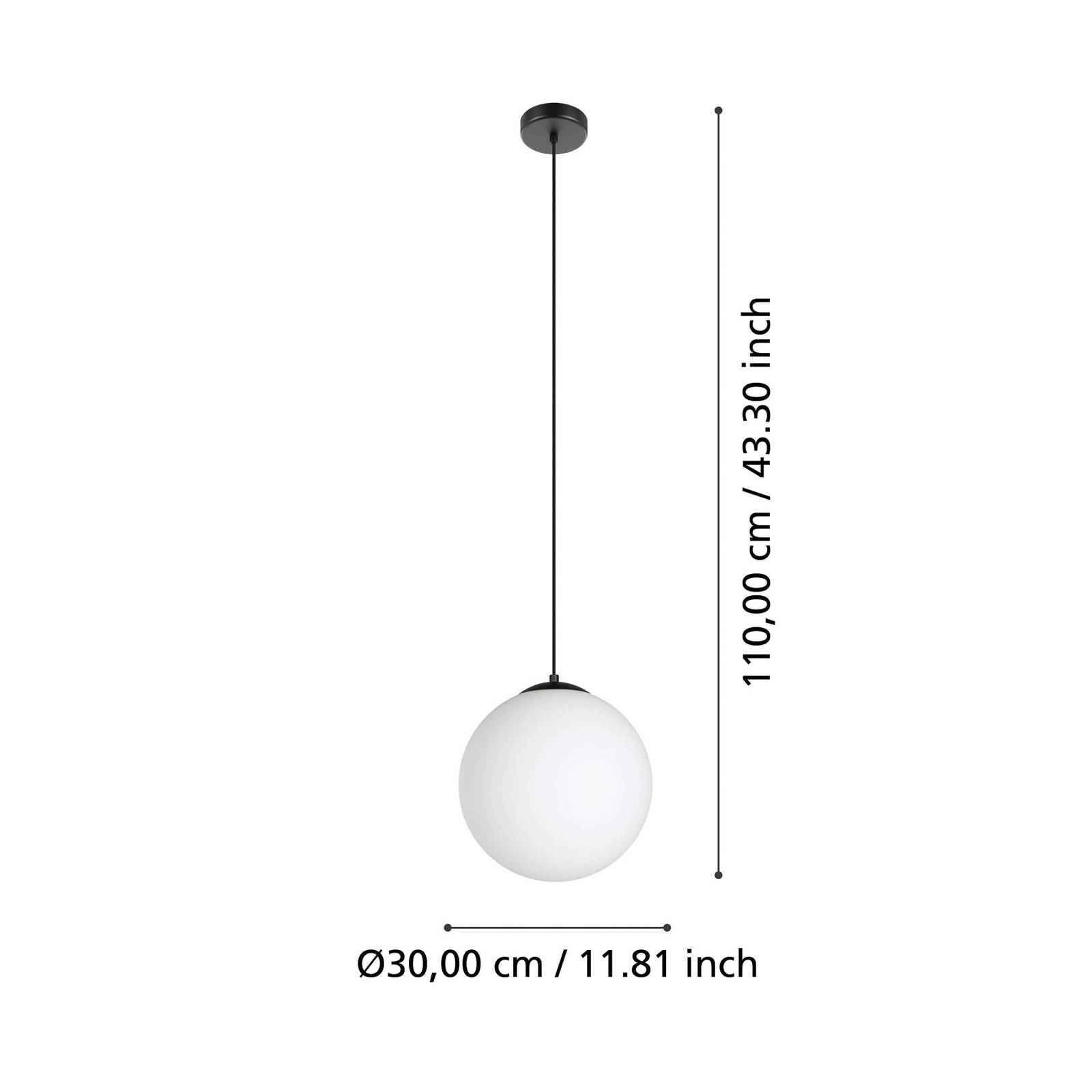 Eglo lógó világítás lámpa rondo 3, ø 30 cm, fekete