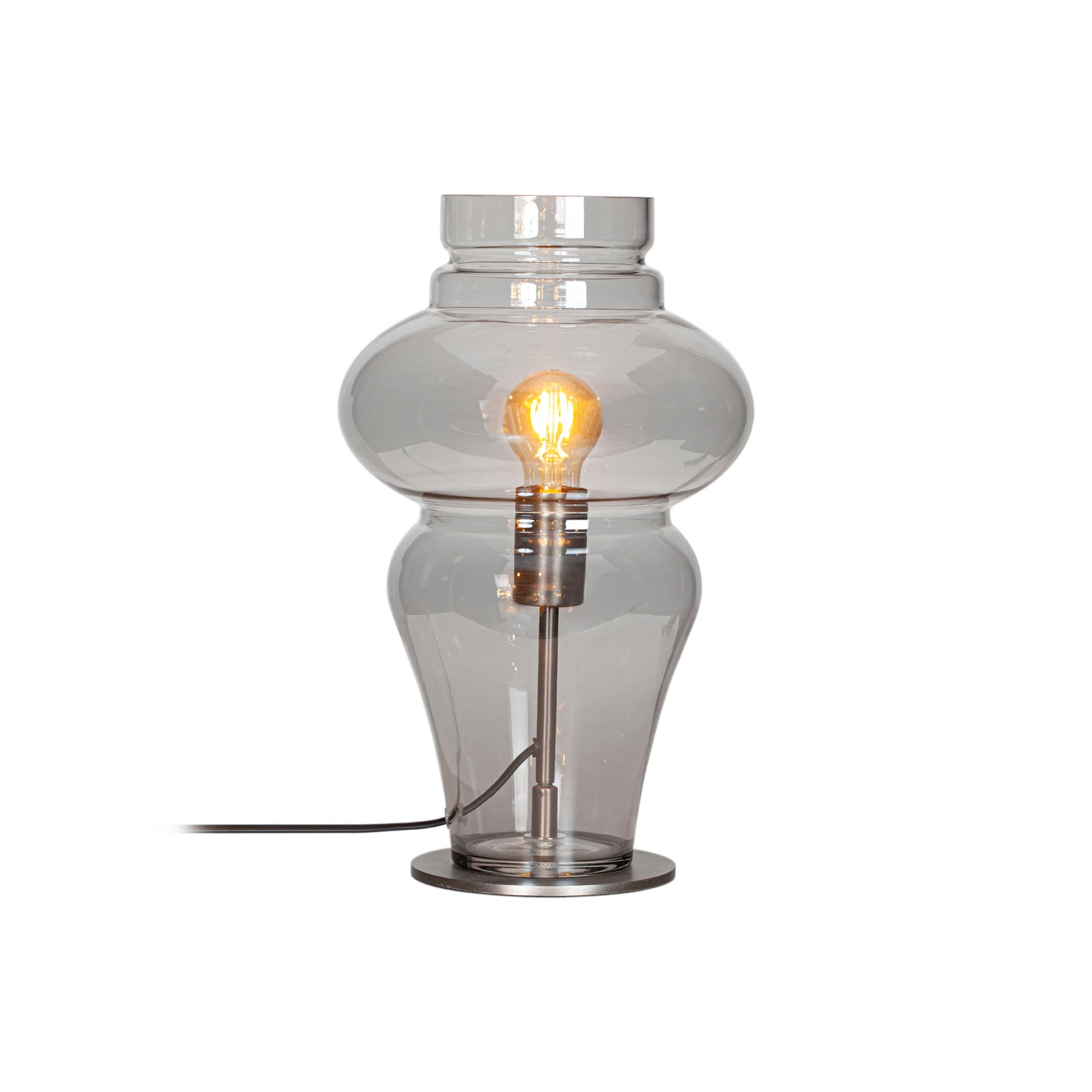 Stolna lampa Dolores marke Rydéns, visina 40 cm, dimno siva