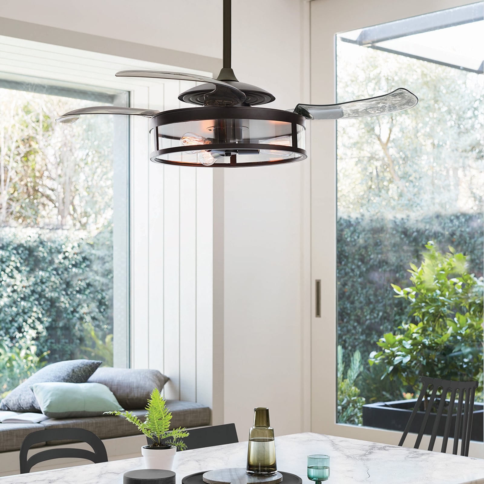 Fanaway Classic Deckenventilator Licht schwarz leise, Beacon