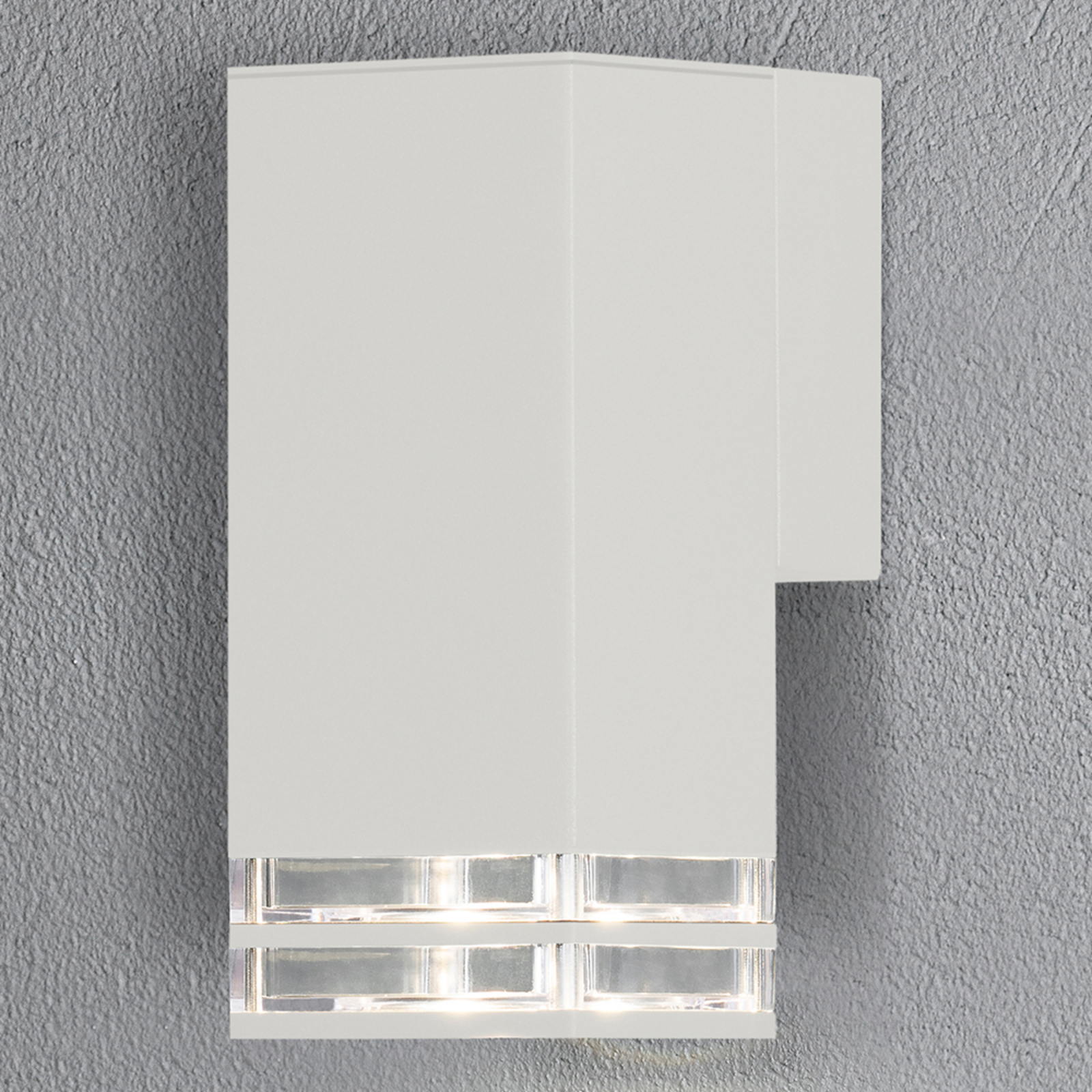 Konstmide Antares outdoor wall light downlight 19 cm white, aluminium, plastic, GU10, 7 W, energy efficiency: A++, W: 7.5 cm, H: 19 cm