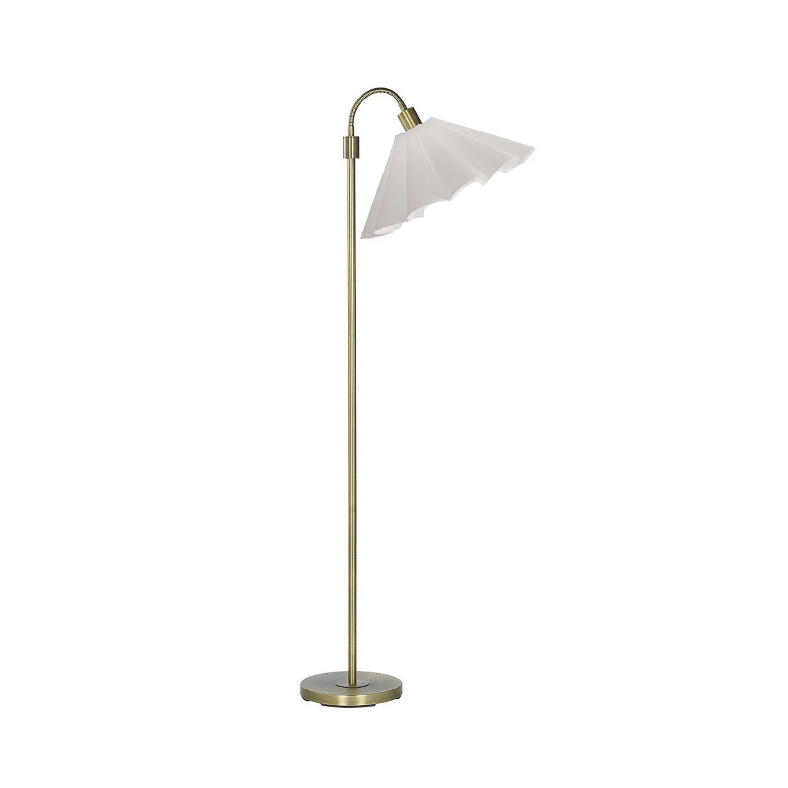 Stojacia lampa Amy, zlatá/biela, 1-pl., výška 150 cm, E27
