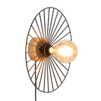 Envostar Yahel wall light, oak/black
