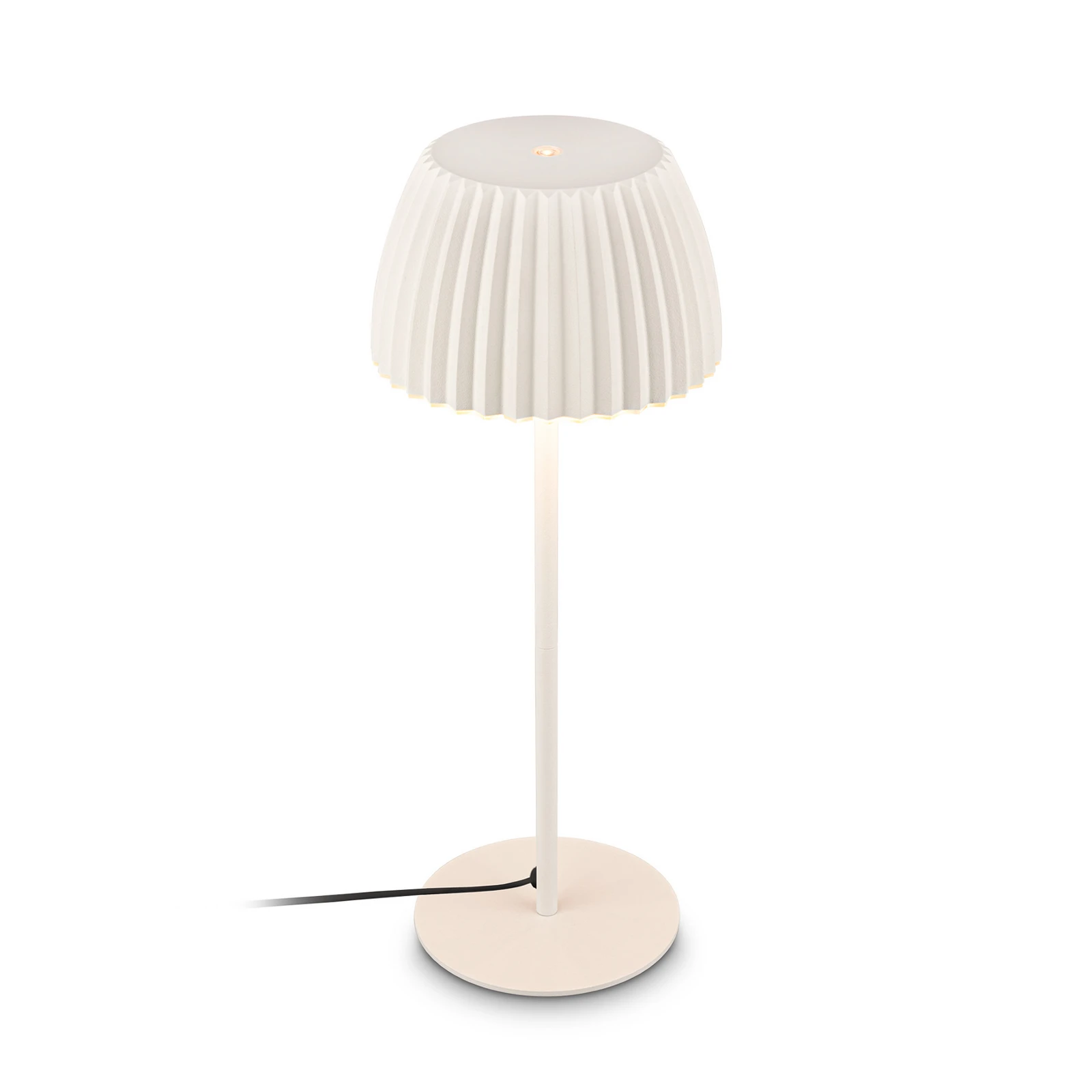 LED настолна лампа Loca, старо бяло, височина 36 cm, метал/пластмаса