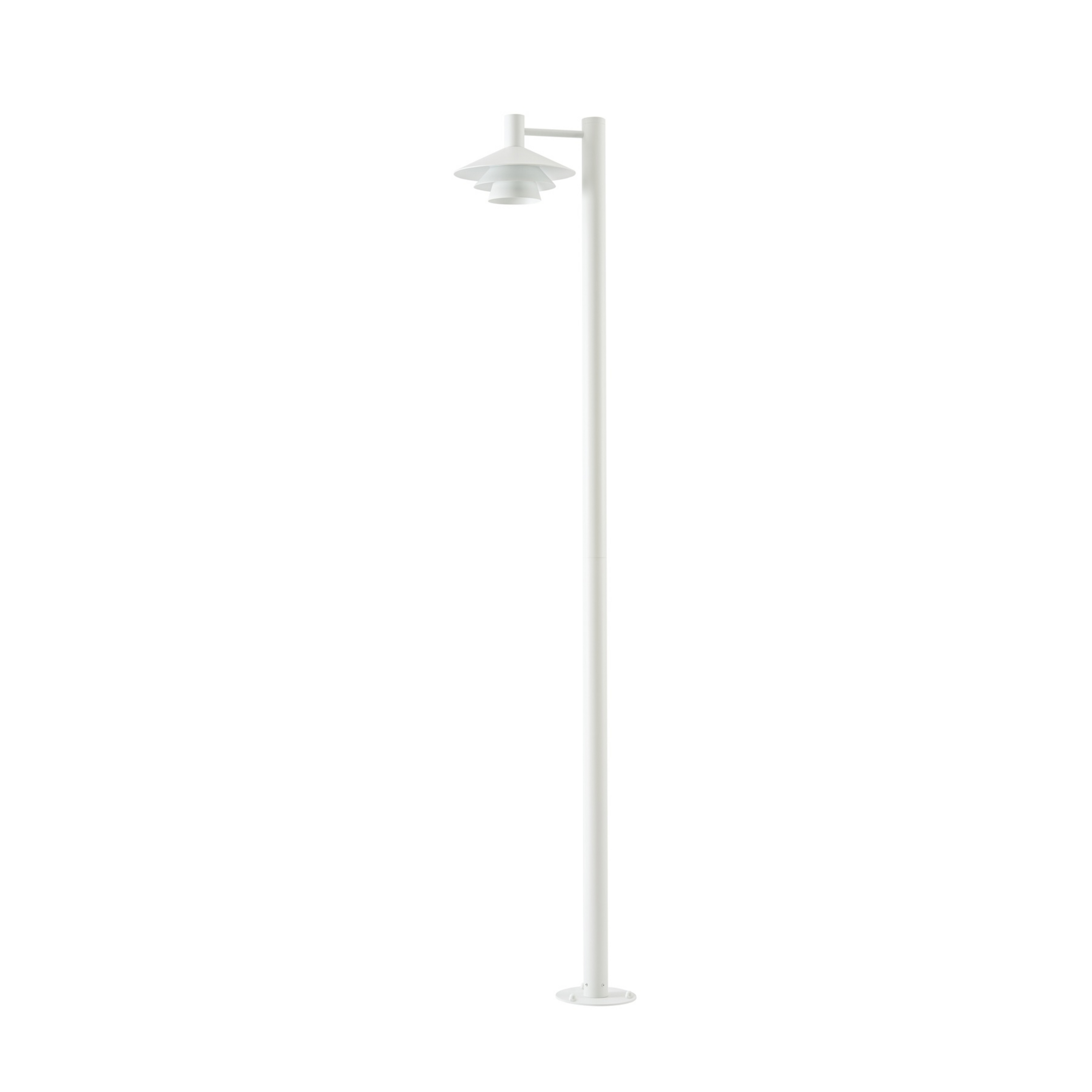 Candeeiro exterior LED Montaro, branco, 220 cm, IP54, alumínio - Lucande