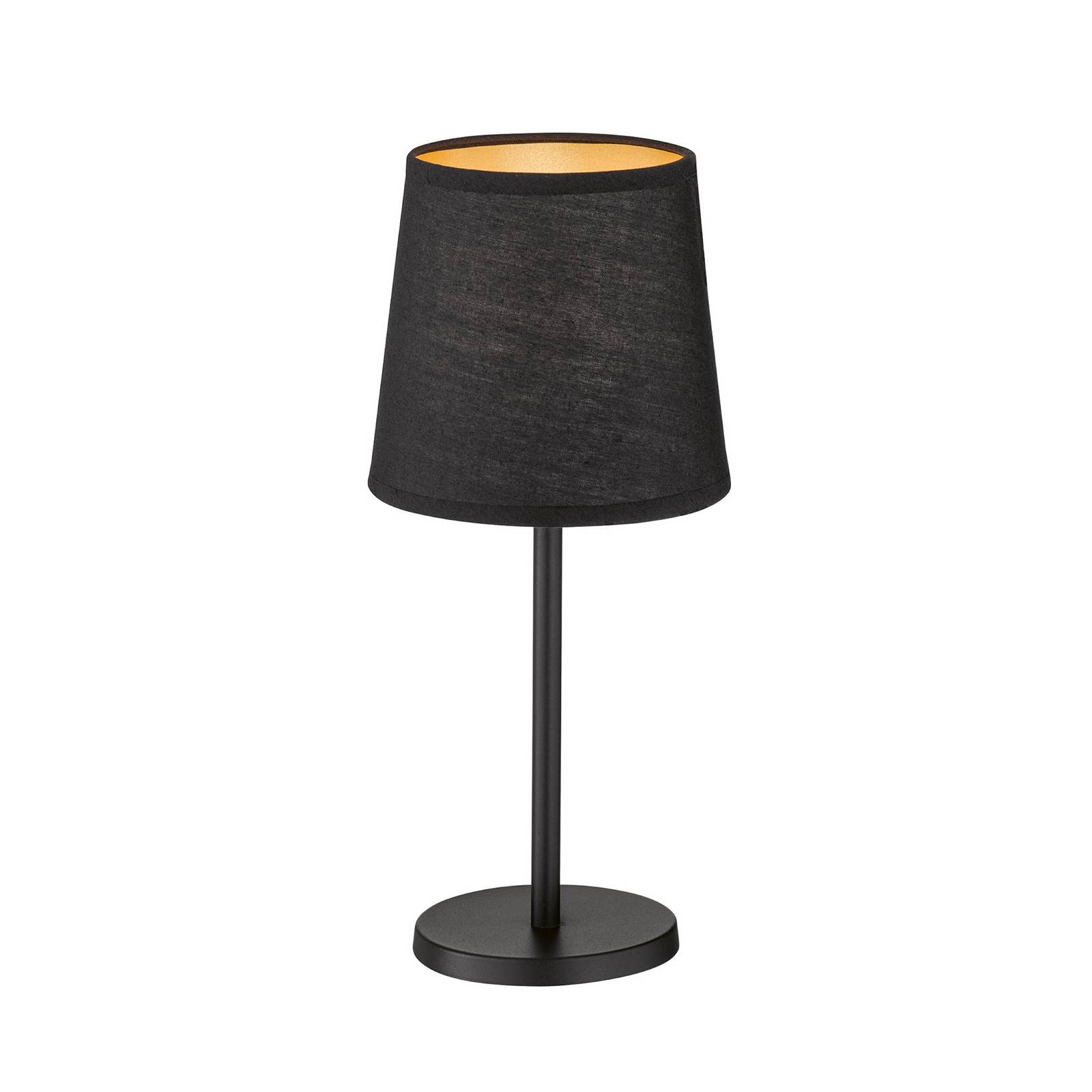 Tischleuchte Rimini, schwarz, Textil, Höhe 30 cm, E14