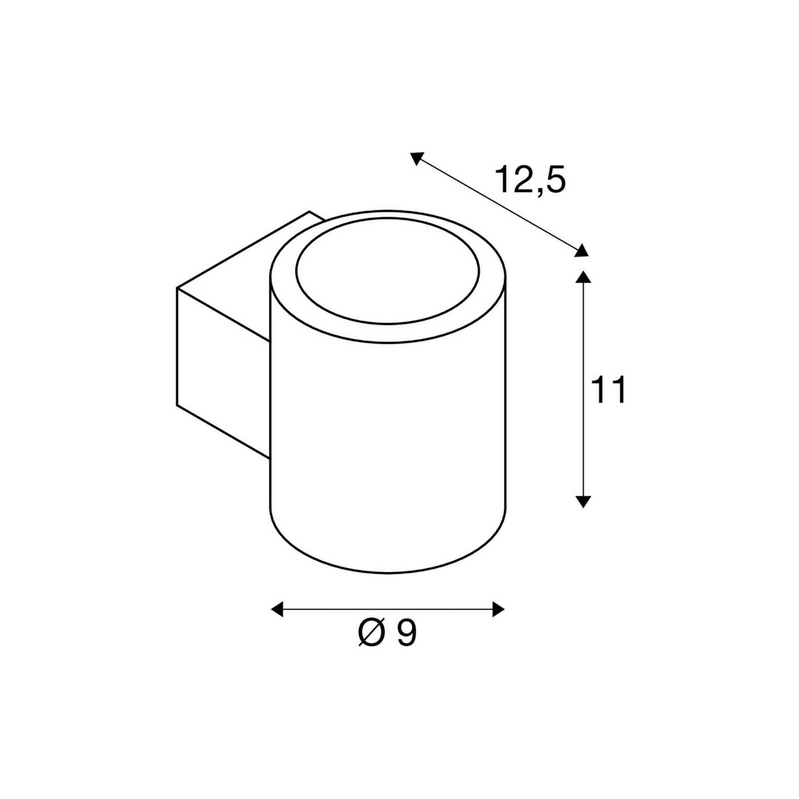 SLV Kinkiet LED Oculus, brązowy Ø 9 cm, ściemniany do ciepłego światła