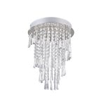 LED лампа за таван Pomp, Ø 30 cm, хром, акрил/метал, CCT