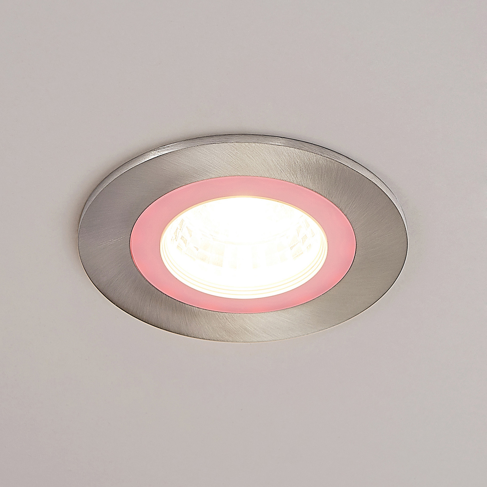 Lindby Noor LED-Einbaustrahler RGBW, nickel