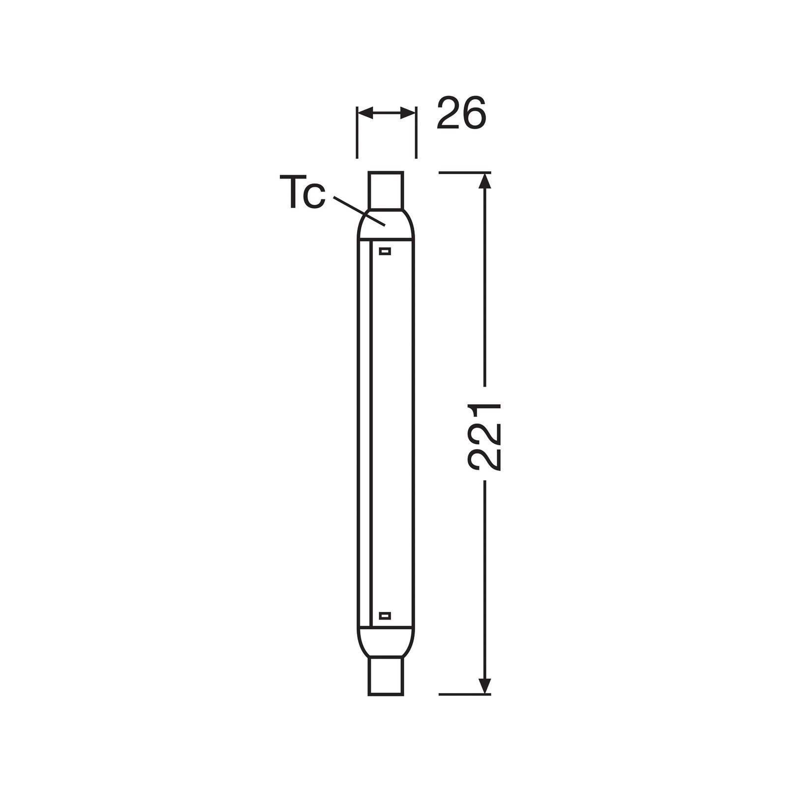 OSRAM Lampadina tubolare a LED S15, S19, 22,1 cm, 4 W, 2.700 K