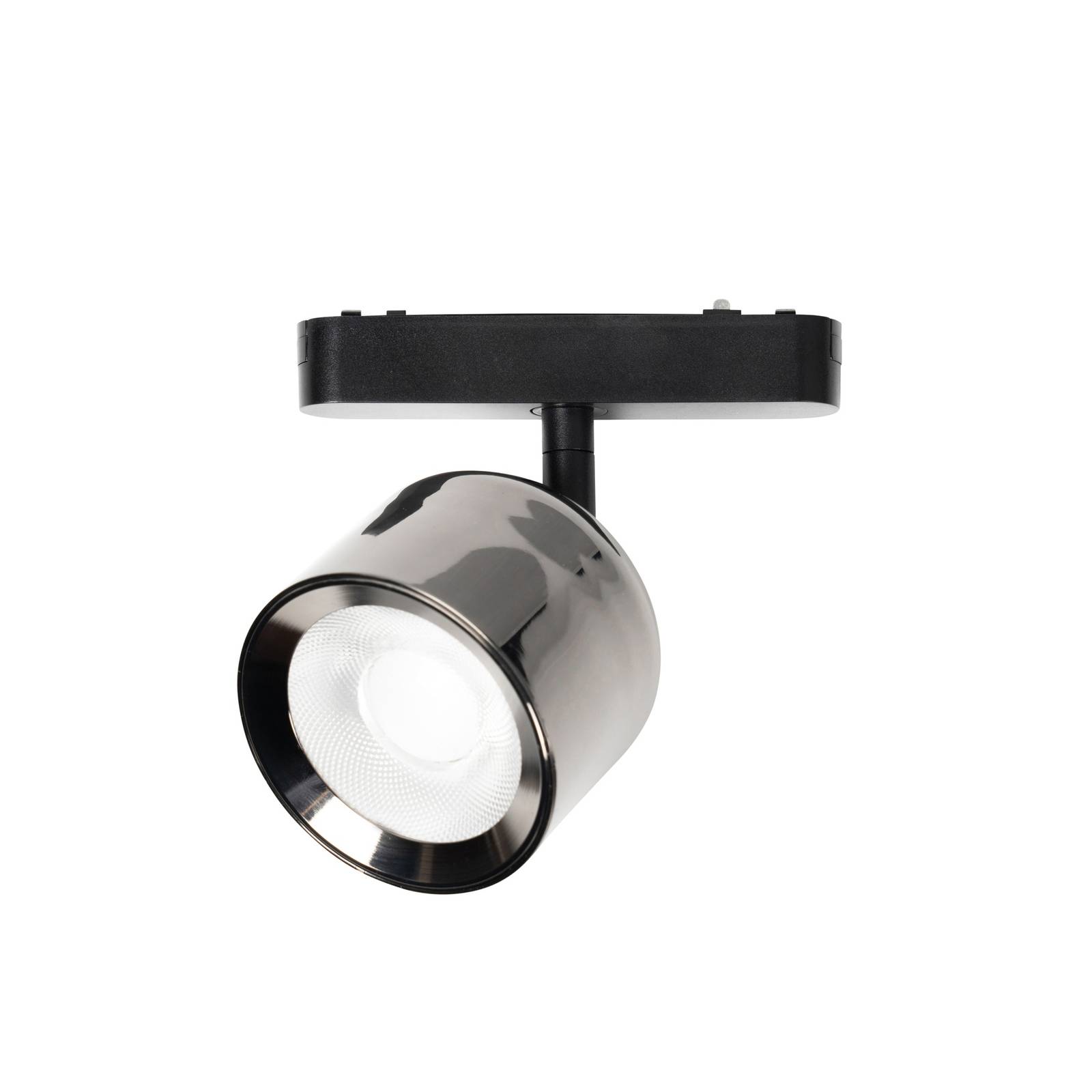 Spot LED Lindby 48 V Lumaro, szary, Ø 8,2 cm, aluminium, ściemniany