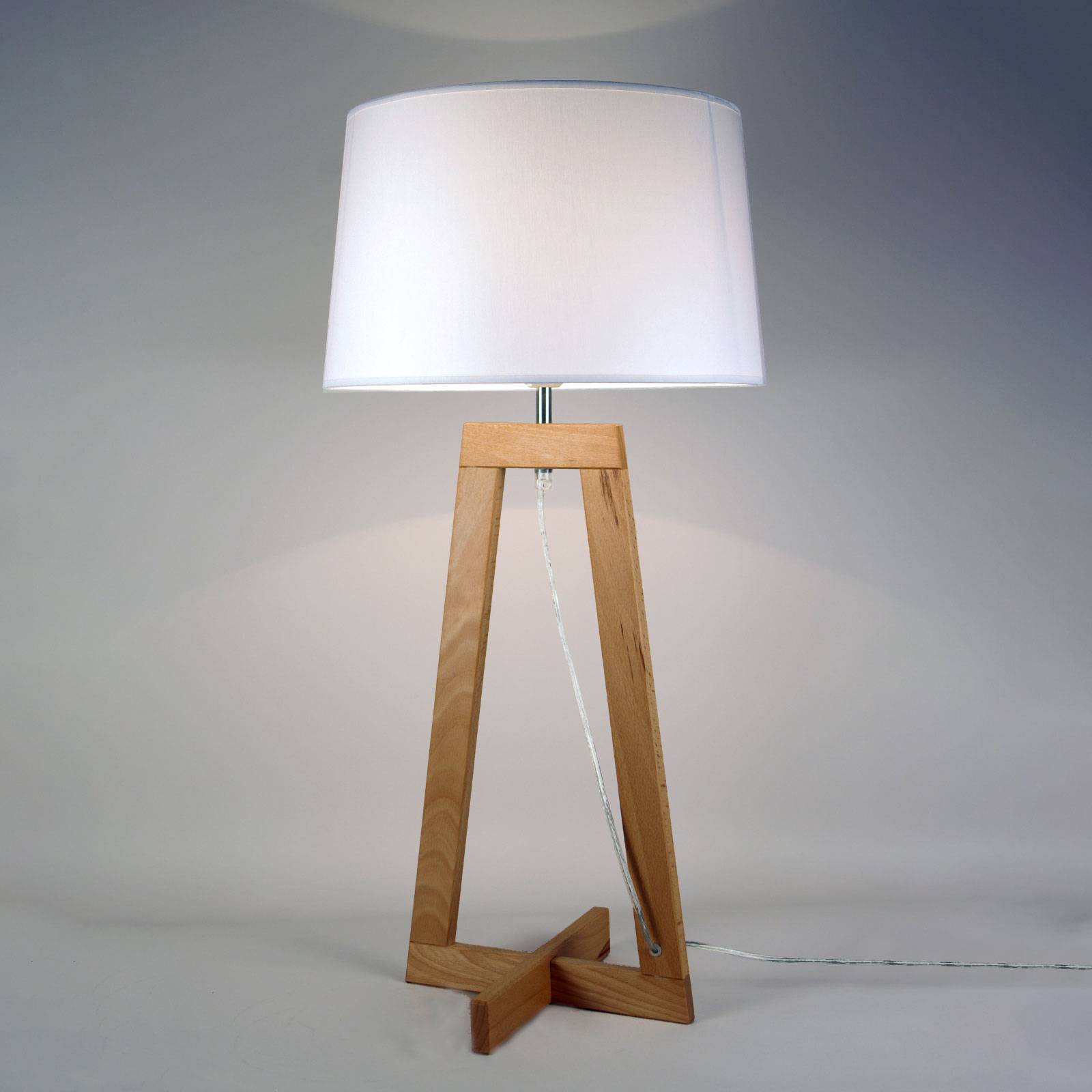 Aluminor Lampe à poser Sacha LT en tissu et bois