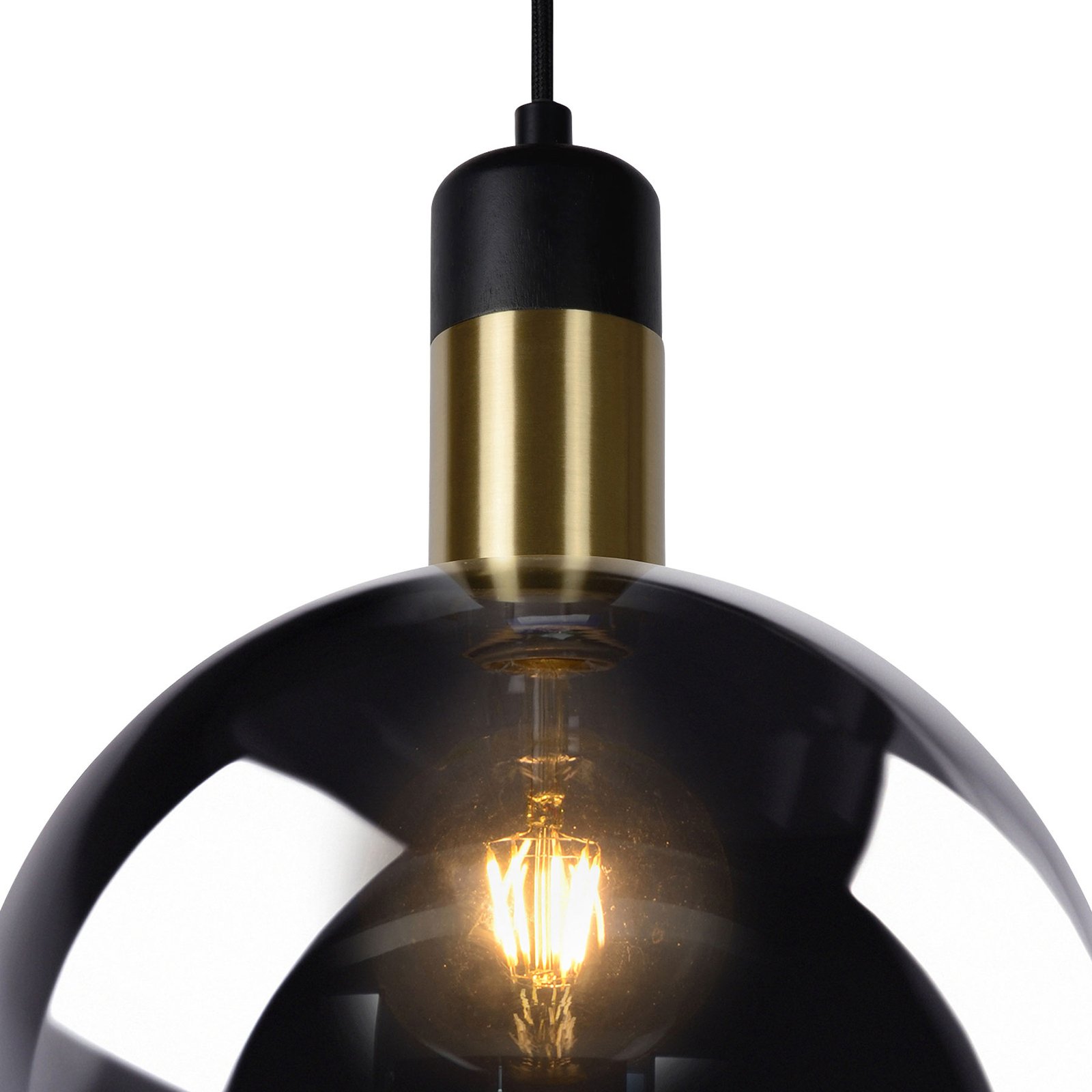 Julius hanging light, 1-bulb, smoke grey, Ø 40 cm