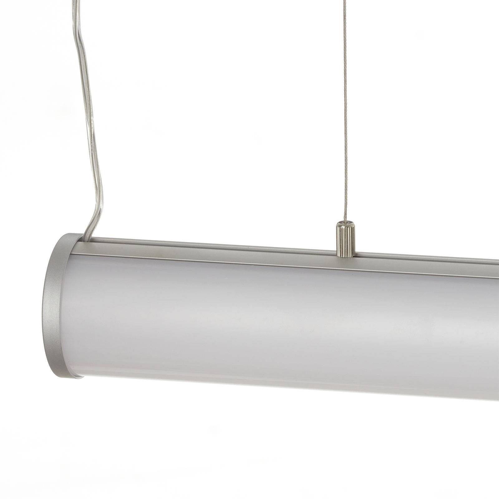 Lampa wisząca Pirgos LED, długość 100 cm, ściemniana, biała