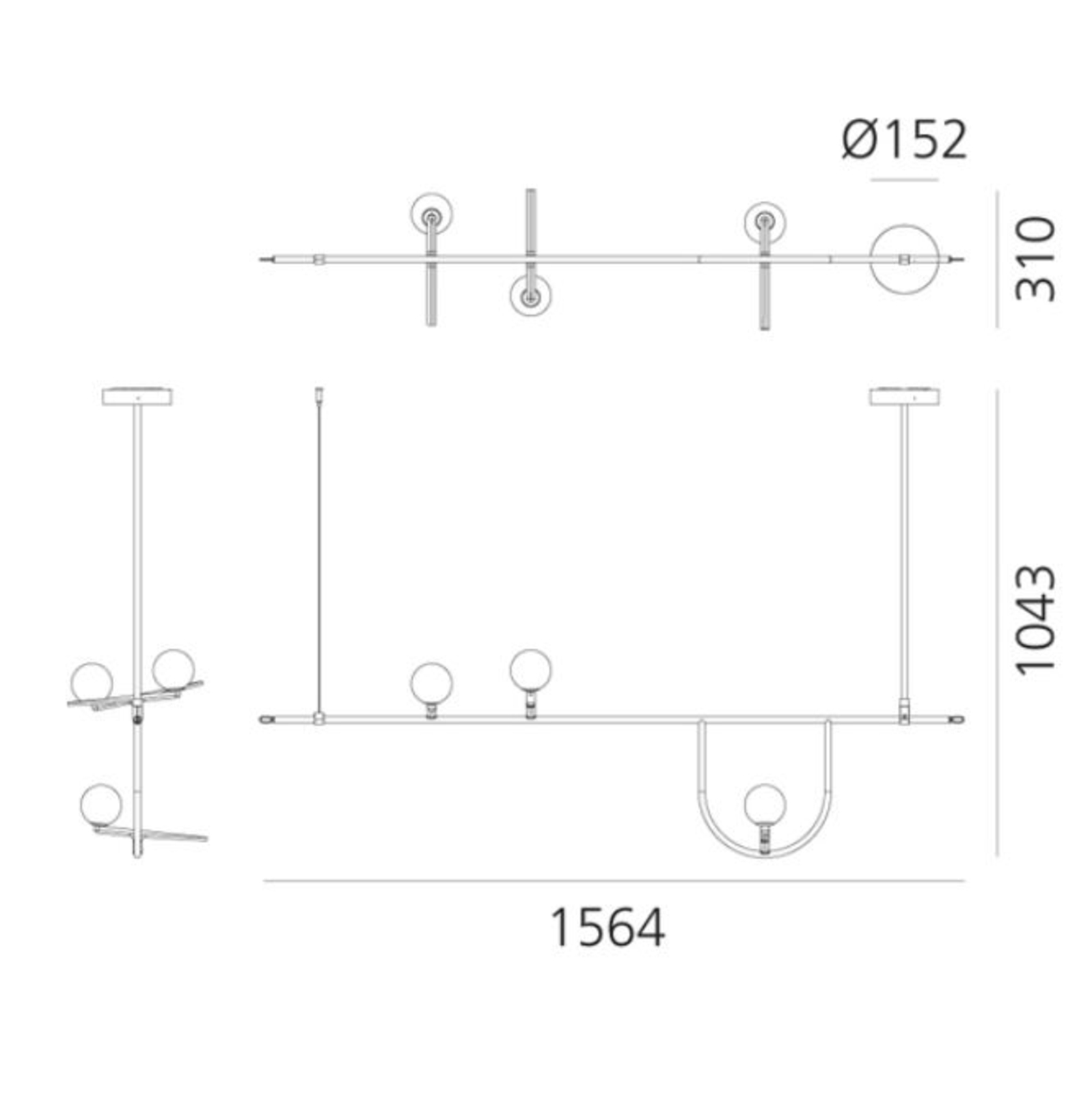 Yanzi S1 Lustră Pendul - Artemide