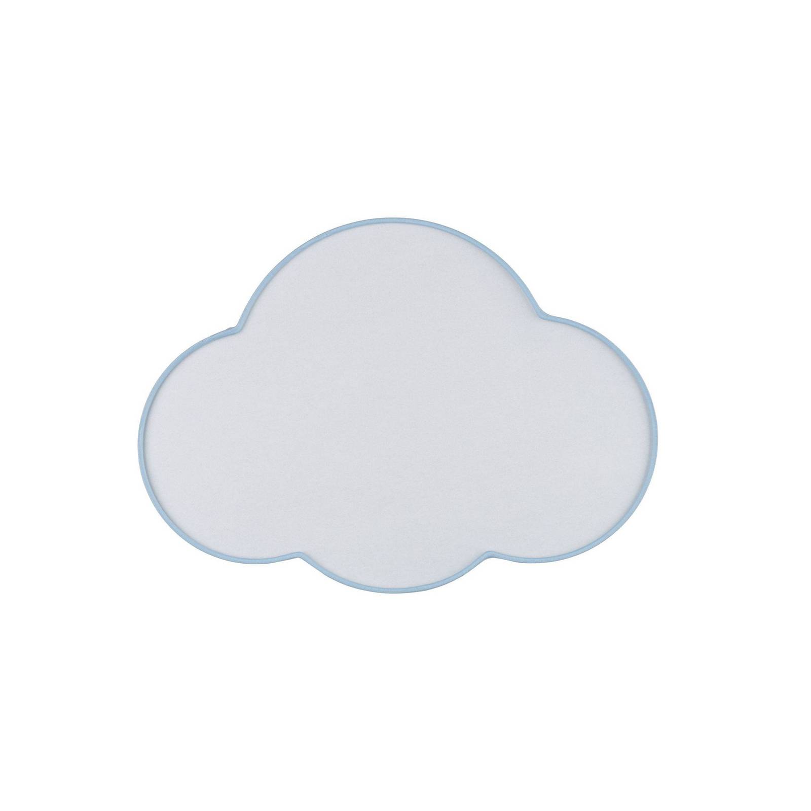 Lampa sufitowa Cloud, niebieska, długość 43 cm, stal/plastik