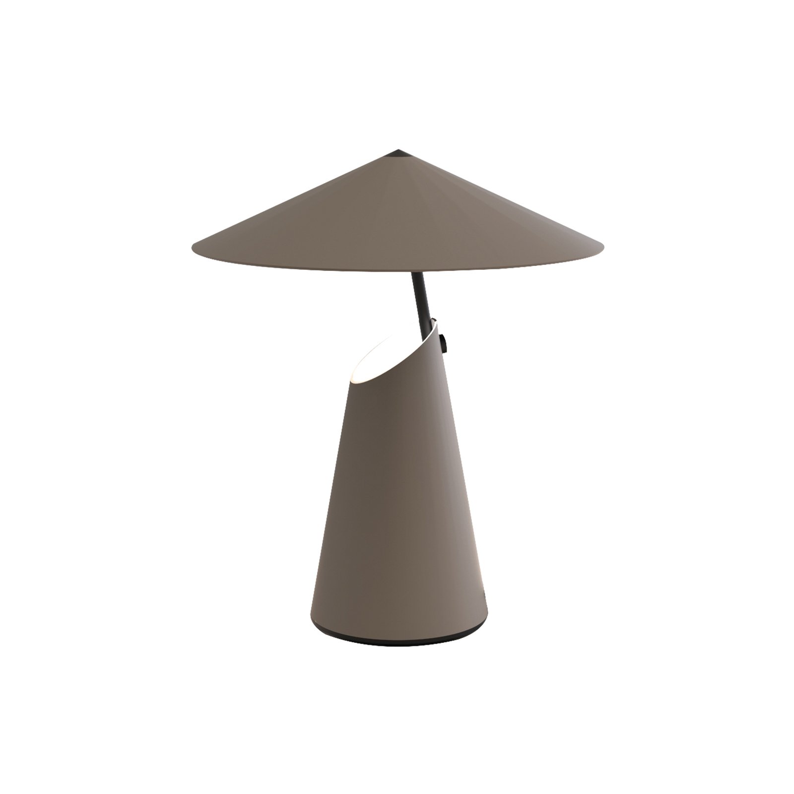 Taido table lamp, metal, brown