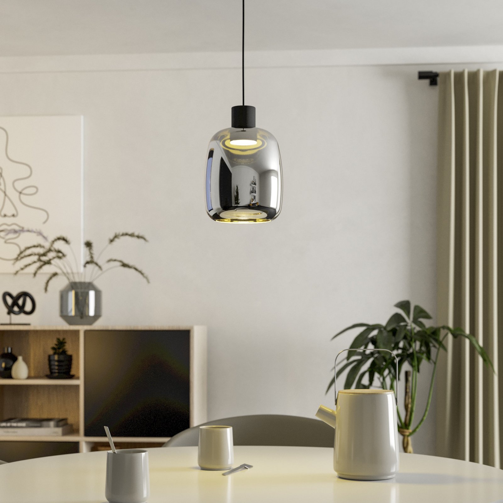 EGLO connect LED pendant light Molochio-Z, 1-bulb, black