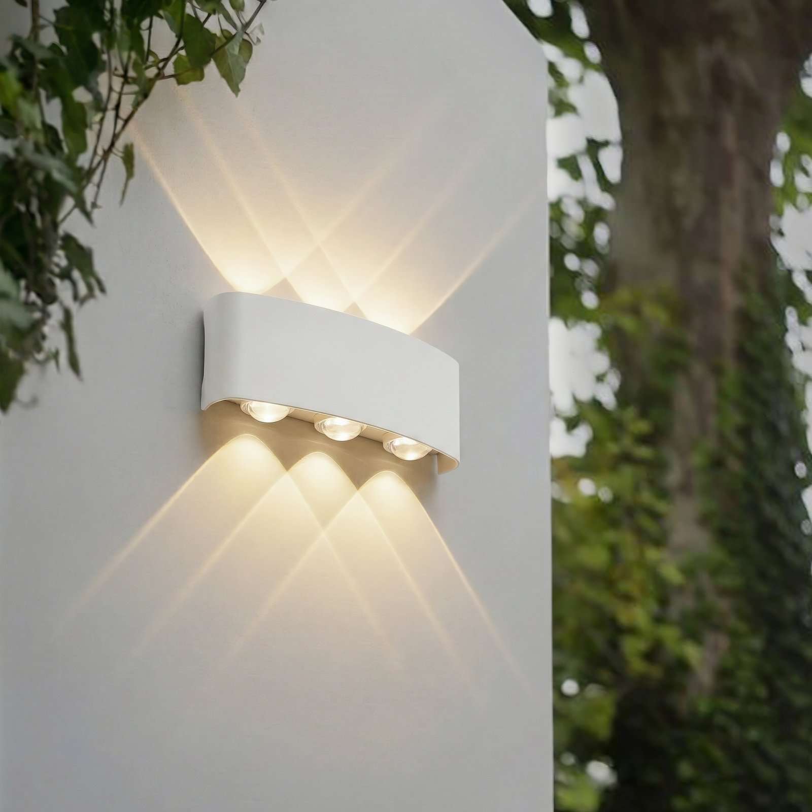 Lindby LED-välisvalgustid Ithan, 3-osaline, valge, 17 cm Lindby LED-välisvalgustid Ithan, 3-osaline, valge, 17 cm