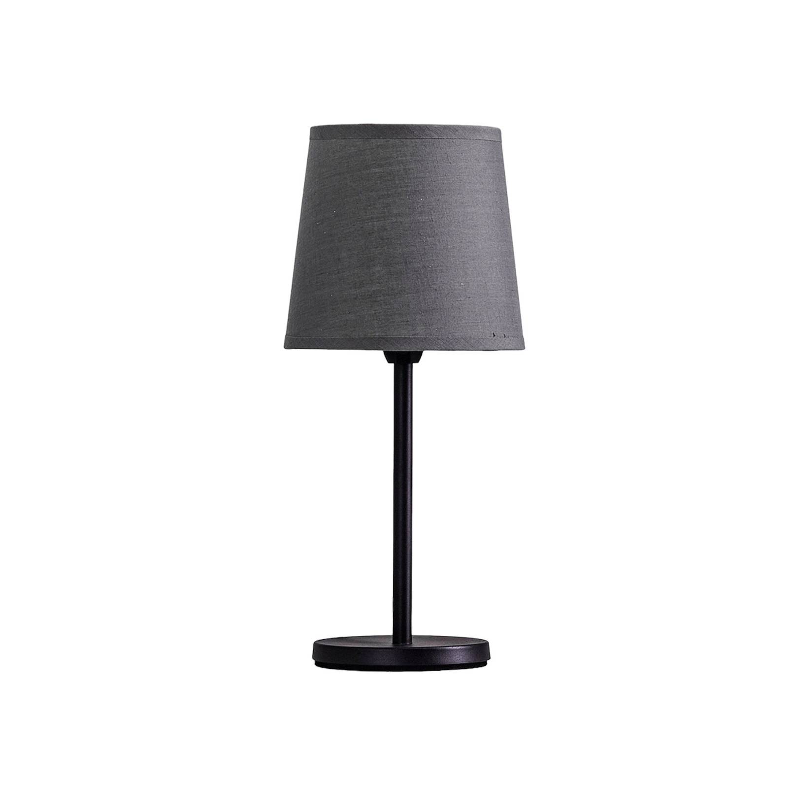 Image of Lampe à poser Eve, abat-jour tissu, noir/gris 4052231501050