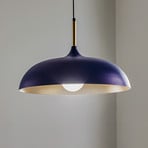 Lincoln pendant light, blue/gold