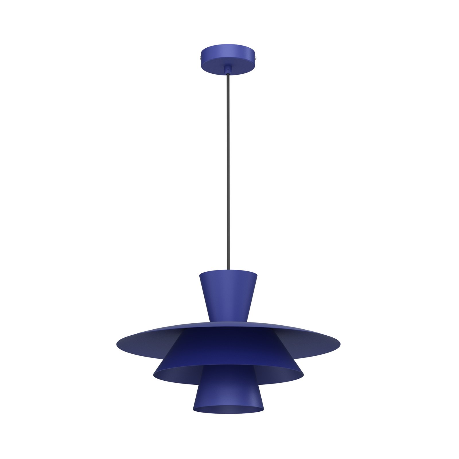 Hängeleuchte Plato, dunkelblau, Metall, Ø 38 cm, E27