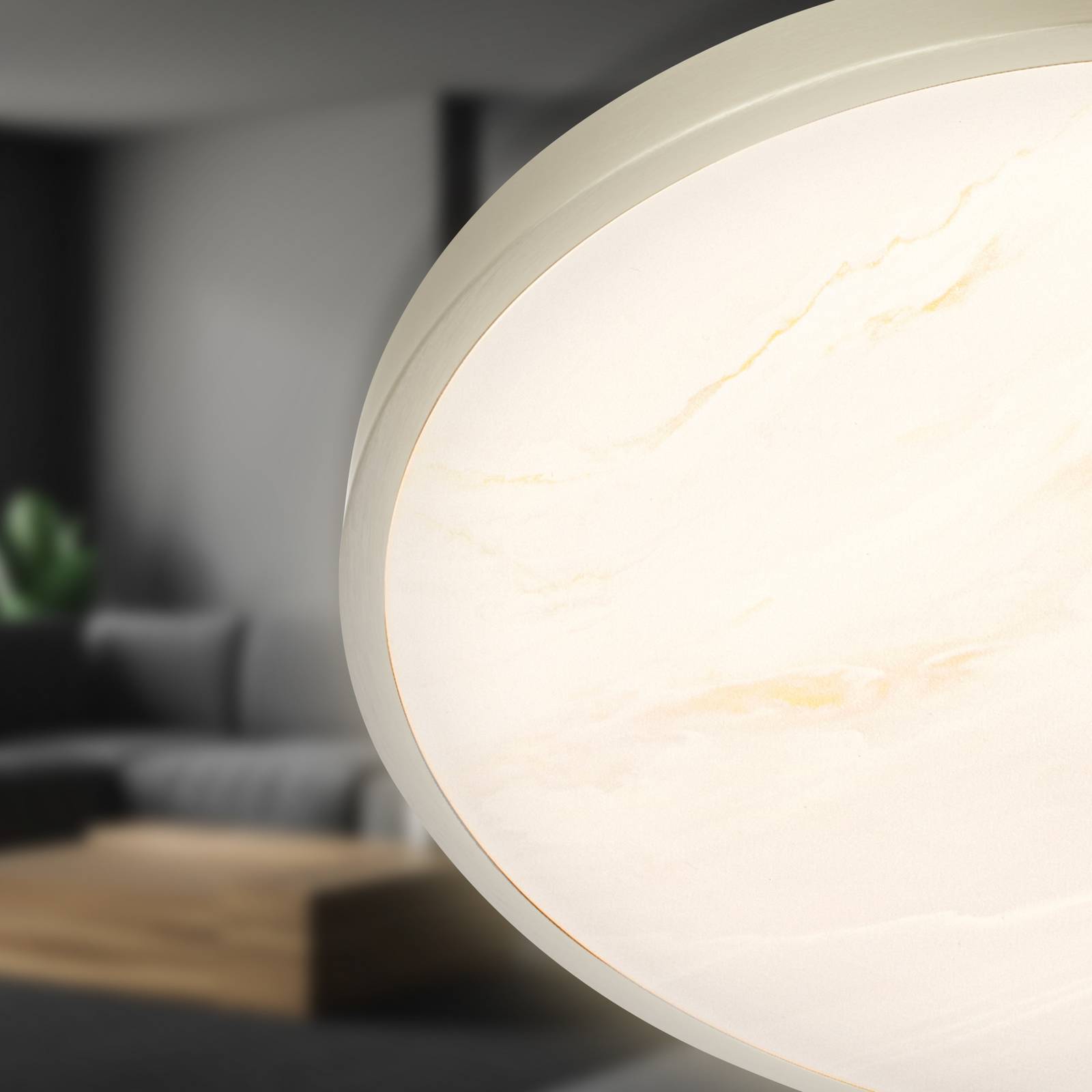 Lampa sufitowa LED Competo, 3 000 K, średnica 33 cm, nikiel matowy