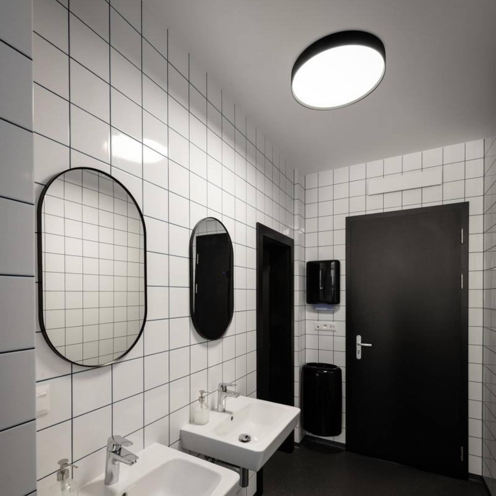 SLV Lampa sufitowa LED Decona, Ø 42 cm, czarna, metal, CCT