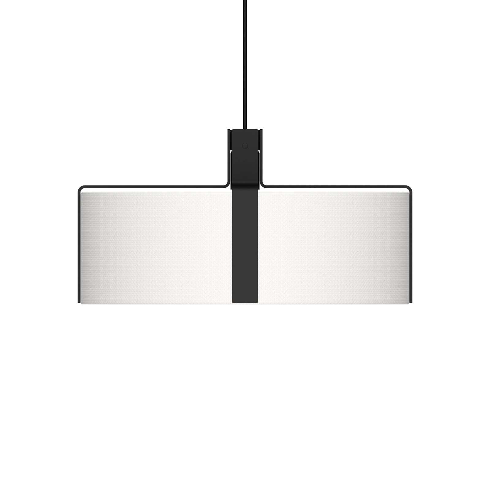OKOLO lógó lámpa, fekete, Ø47 cm, fém/textil, E27-LED – GRUPA