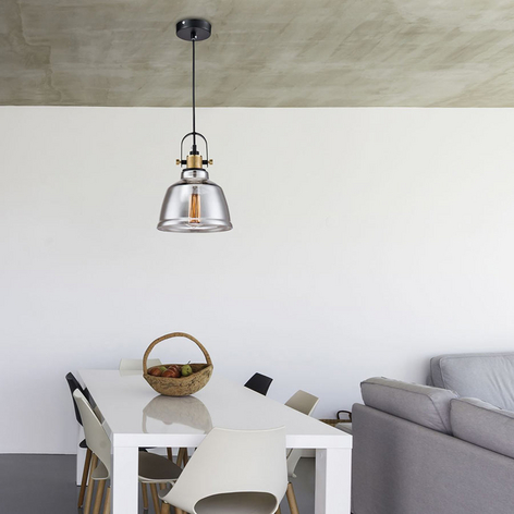 Irving - lampada a sospensione vintage in vetro