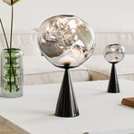 Tom Dixon LED table lamp Melt Cone Fat, black base, 47 cm