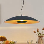 Lindby Hängelampe Narisara, Ø 80 cm, E27, schwarz-gold