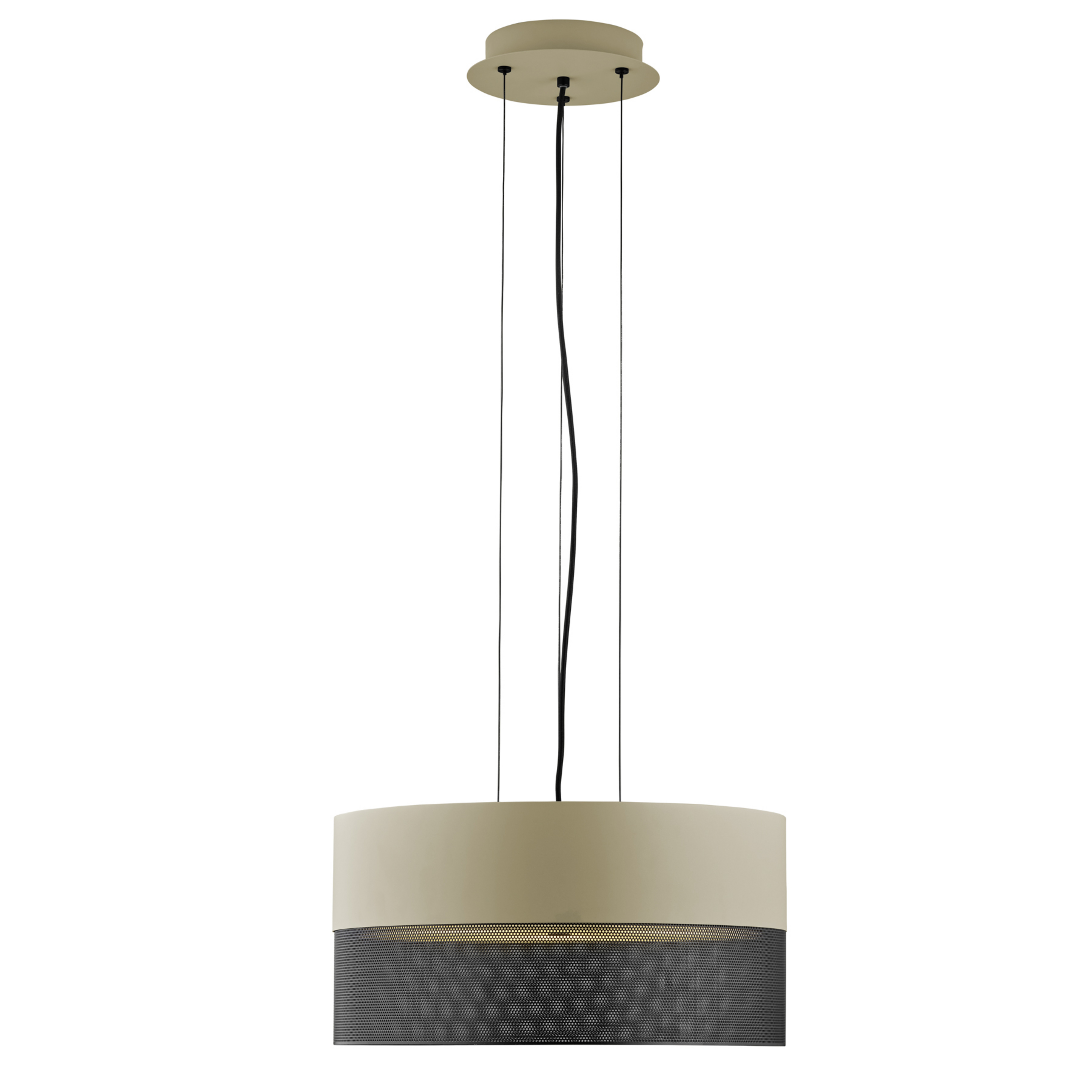 Riippuvalo Mesh E27 Ø50 cm, hiekka/musta