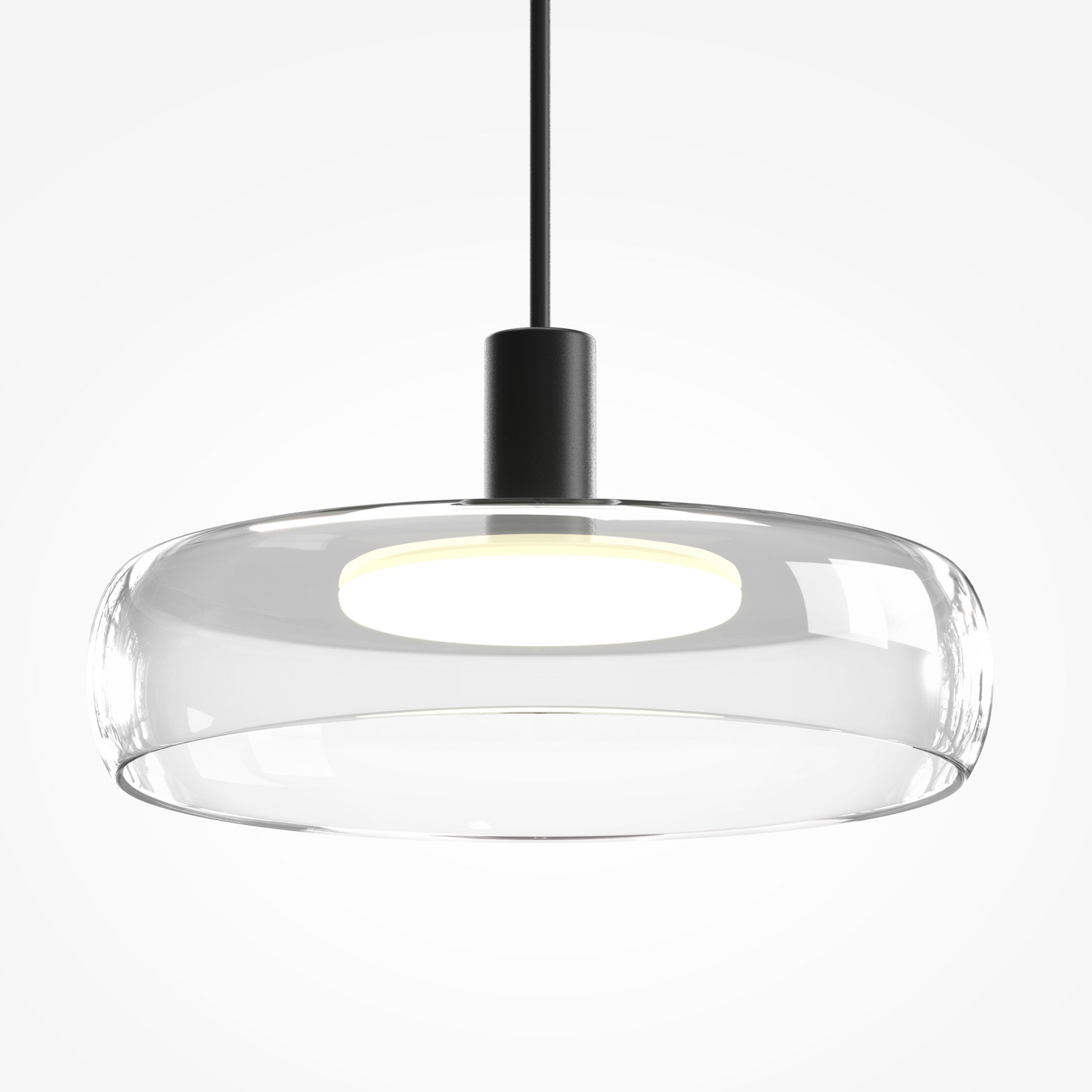 LED pakabinamas šviestuvas „FLOAT“, skaidrus/juodas, skersmuo 20 cm, LED pakabinamas šviestuvas „FLOAT“, skaidrus/juodas, skersmuo 20 cm,