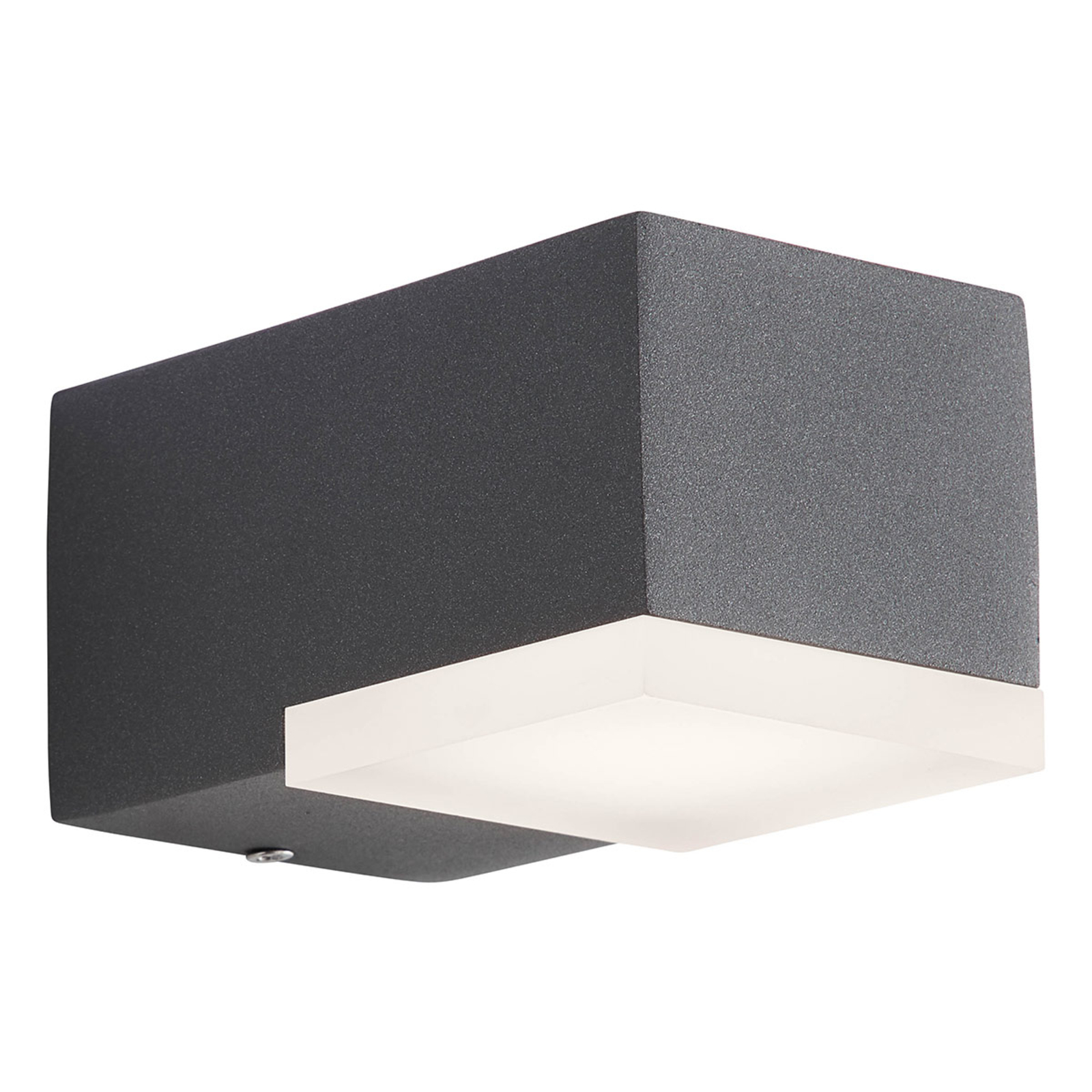 AEG Amity LED outdoor wall light, one-bulb, die-cast aluminium, glass, 6 W, energy efficiency: A+, W: 7 cm, H: 6.3 cm